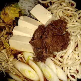 ✱牛肉細切れですき焼きうどん✱